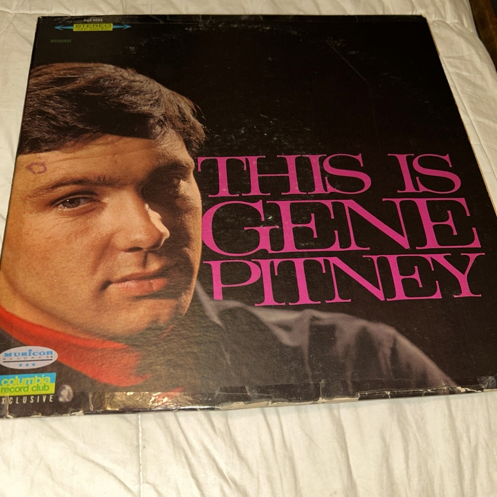 **6/$20** Gene Pitney: This Is Gene Pitney Columbia Record Club 1966 LP 33 RPM